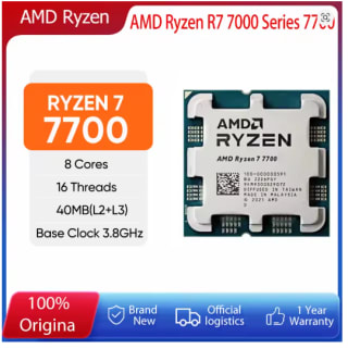 AMD Ryzen 7 7700 Processor 8 Core 16 Thread 3.8GHz por 146,30€