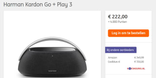 Harman Kardon Go&Play 3 Zwart voor €222 + 4.000 ING punten