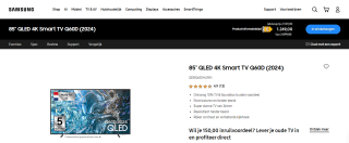 85" QLED 4K Smart TV Q60D (2024) voor €1249 in de Samsung Store