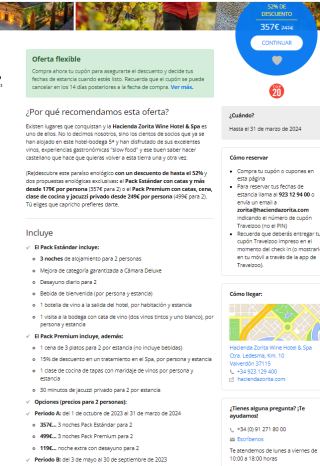 4 días en el Valle del Duero entre vinos para 2 por 357€