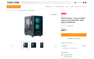 PC CoolPC Black Ryzen 5 por 599,95€
