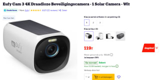EufyCam 3 uitbreiding 4K Wit voor €119 bij Bol.com