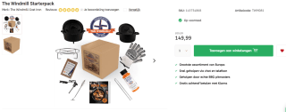 The Windmill Starterpack met buitenkookproducten voor €149,99 bij Vuurenrook