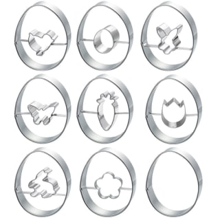 Set de 8 cortadores de Pascua con forma de conejo, moldes para galletas y fondant por 0.99€