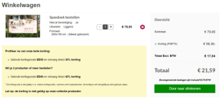 Spandoek met eigen ontwerp 73% korting bij Fotocadeau! Vanaf €9,44.