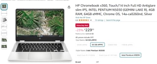 HP Chromebook x360 14a-ca0260nd 14'' Chromebook voor €229