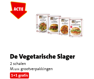 1+1 gratis op Vegetarische slager bij de Jumbo