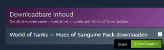 World of Tanks — Hues of Sanguine Pack gratis via Steam