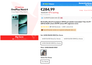 OnePlus Nord 4 12GB/256GB voor €284,99 bij Aliexpress