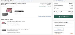Lenovo Tab Plus (8GB/128GB) + Wireless Keyboard voor €259 via Lenovo