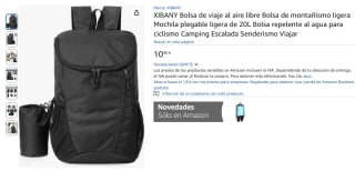 XIBANY Bolsa de viaje montañismo 20L por 10,90€