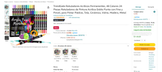 Rotuladores Acrilicos Permanentes, 48 Colores 24 Piezas por 8,99€