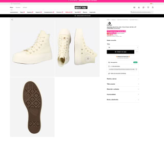 Zapatillas CONVERSE 'Chuck Taylor All Star Lift' en Amarillo por solo 43,48€