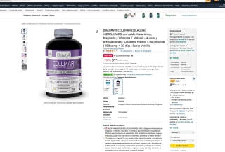DRASANVI COLLMAR COLAGENO HIDROLIZADO Ácido Hialurónico Magnesio y Vitamina C Natural-Huesos y Articulaciones Colágeno Mar 180 comp/30 días por solo 8€