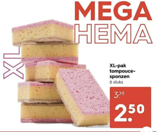 XL pak Tompouce schuursponsjes voor €2,50