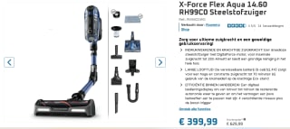 Rowenta X-Force Flex Aqua 14.60 RH99C0 stofzuiger voor €299,99