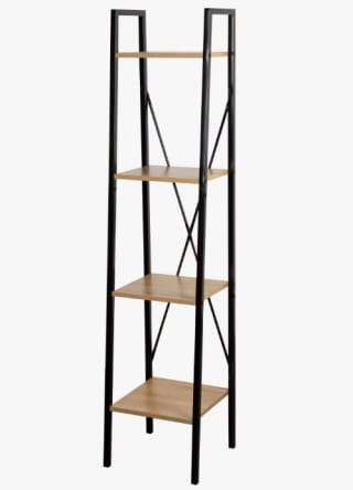 Max Home Estantería almacenaje, de acero negro y madera por 26,75€