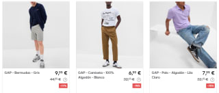 Hasta 85% descuento Ropa marca GAP desde solo 0,99€