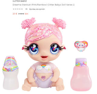 Dreamia Stardust (Pink/Rainbow) Glitter Babyz Doll Series 2 por 20€