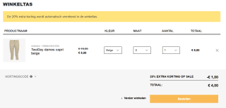 20% extra korting op de sale van Scapino