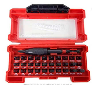 Coffret de porte embouts Shockwave Milwaukee à 13,98€