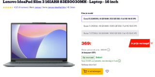 Lenovo IdeaPad Slim 3 16IAH8 83ES0030MH - Laptop - 16 inch voor €369 bij Bol