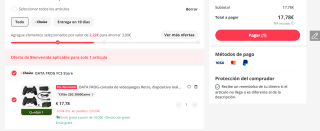 Consola de videojuegos Retro, Data Frog por 17,78€