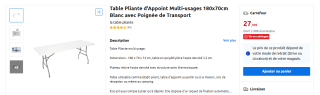 Table pliante multi-usages à 27,99€