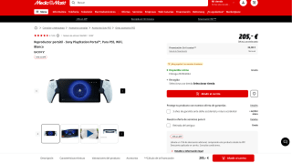 Sony PlayStation Portal para PS5 por 174,25€