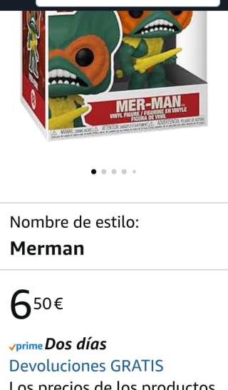 Funko Pop Masters of The Universe Mer Man por 6,50€.