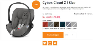 Cybex Cloud Z i-Size baby autostoeltje voor €179 bij Babycare.nl