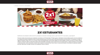 2x1 estudiantes enTGI Fridays