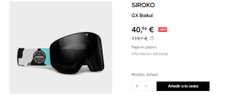 Gafas de Esqui Siroko GX Baikal por 40.96€