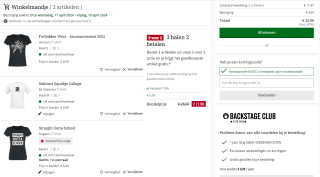 3 halen 2 betalen op geselecteerde T-shirts bij Large