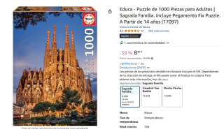 Puzzle Educa Borras de la Sagrada Familia 1000 piezas por 8,49€