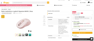 Ratón inalámbrico Logitech Signature M650 L por 20,29€