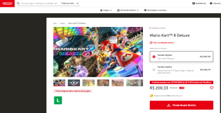 Jogo: Mario Kart™ 8 para Nintendo Switch - R$ 200,33