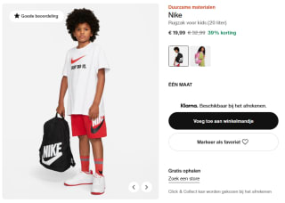 Nike Rugzak voor kids voor €19,99 in de Nike store