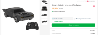 Batmóvil turbo boost The Batman por 19.5€