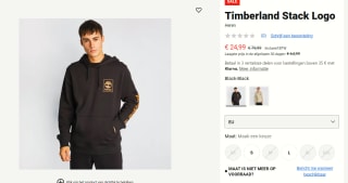 Timberland Stack Logo heren hoodie voor €24,99 bij Foot Locker