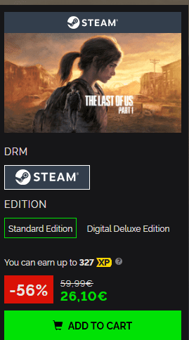 The Last of Us Part I voor €26,10 via Green Man Gaming