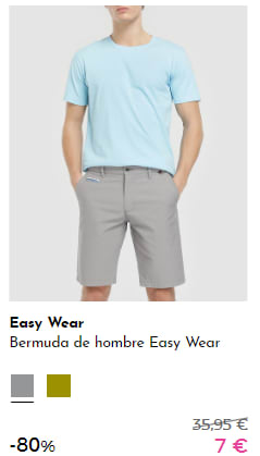 Bermudas y Pantalones para ellos por 7€ y 8€