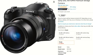 Sony DSC-RX10M4 Premium Bridge Camera voor €1,388 bij Amazon