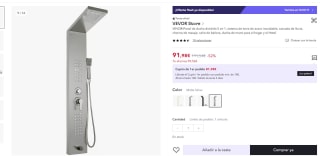 Panel de ducha dividido 5 en 1 marca Vevor por 91,98€ (85,98 usuario nuevo)