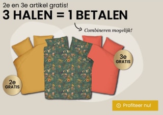Dekbedovertrekken 3 halen=1 betalen bij DekbedDiscounter
