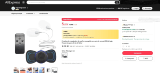 masajeador de cuello recargable con control remoto EMS de baja frecuencia por 5,82€