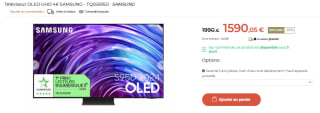 TV 55" Samsung TQ55S95D - QD-OLED, 4K Ultra HD, Sans Reflet, à 1.590,05€