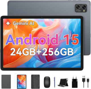 TAWBEE T20 Tablet con Teclado Android 15, 24GB RAM+256GB ROM/TF 2TB, 10 Pulgadas por 129,99€