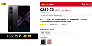 POCO X7 Pro 5G 8GB/256GB - Zwart voor €269,73 bij Aliexpress