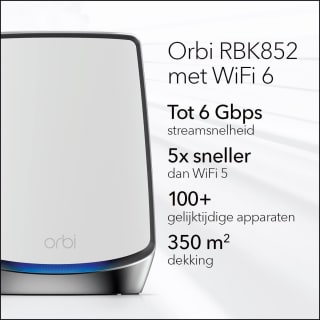 NETGEAR Orbi WiFi System RBK852 - Wifi-systeem (router, satelliet) voor €459,99 bi Amazon